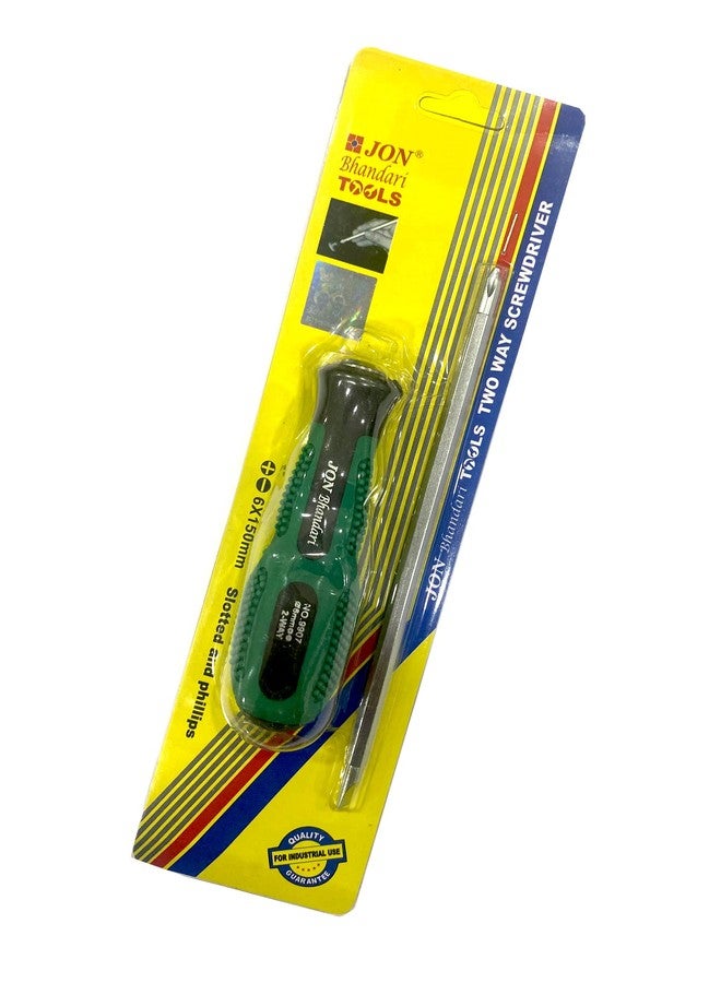Jon Bhandari Tools Two-Way Screwdriver | Slotted & Phillips Head (6 x 150mm) | Compact Hand Tool for Home, Electrical & DIY Use - Image 5